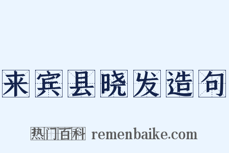 来宾县晓发造句是什么意思的图片